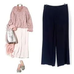 2025年最新】ワイドパンツ ネイビー セオリーリュクスの人気