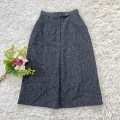 〝ヨーク ウィメン〟膝丈スカート　ウール100% 秋冬素材　小さめ7号