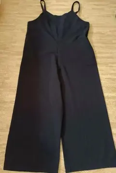 La gienne 黒 サロペット ワイドレッグ　Lサイズ