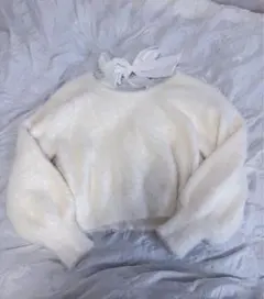 GRL オフショル リボン ニット