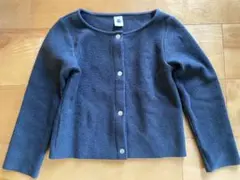 プチバトー　ネイビー　フリースカーディガン