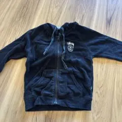 Stussy ブラック ジップアップパーカー