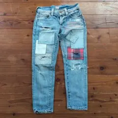 RODEO CROWNS パッチワークデニムパンツ