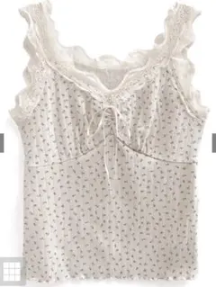 レース花柄リブキャミソール ze888