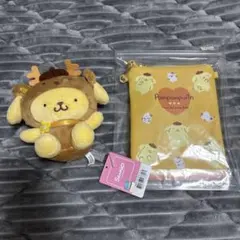 ポムポムプリン　マスコットキーホルダー　ショルダーポーチ