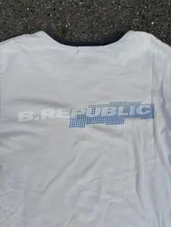 レア❗️90s BANANA REPUBLIC リンガーTシャツ　モーションロゴのサムネイル