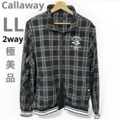 極美品 Callaway DSPD ウインドブレーカー チェック ベスト 長袖