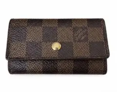 美品【LOUIS VUITTON】ルイヴィトン　ダミエ キーケース 4連 ブラウ