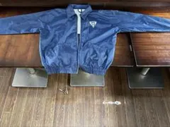 ネイビー フルジップ ナイロンジャケット