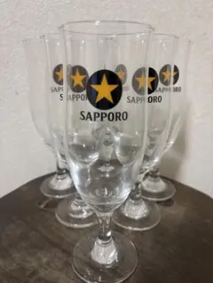 SAPPORO黒ラベル　380ml ビールグラス 6個セット　未使用