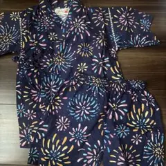 花火模様 甚平 サイズ100