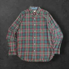 J.CREWジェイクルーチェック柄 長袖シャツ コットンシャツレッドグリーン古着