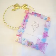 #68 ホイップトレカケース リボンうさぎ 紫、青