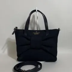 2601-199｜美品｜ケイトスペード 2WAYハンドバッグ ブラック リボン