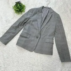 美品♡ 【ジーユー GU】 テーラードジャケット (S) グレー チェック