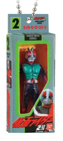 仮面ライダー ソフビパッケージチャーム＆チョコスナック 仮面ライダー新2号