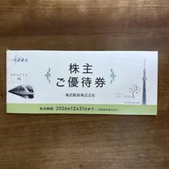 東武鉄道　株主優待券のサムネイル
