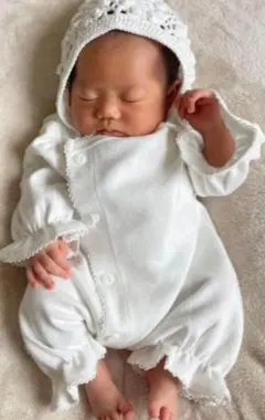 ♡monbebe ❤ロンパースのみ❤Cream♡newbornサイズ