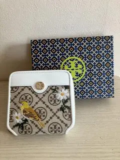 Tory Burch 花と鳥の刺繍 二つ折り財布 3日間だけの出品！