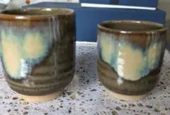小代焼　末安窯　夫婦湯呑み