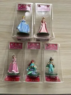 【未開封】ディズニーキャラクターズ　オーナメントくじ　プリンセス×５セット