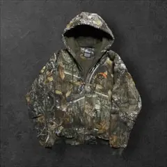 BERNE リアルツリーカモジップアップパーカーアクティブジャケット企業ロゴ刺繍