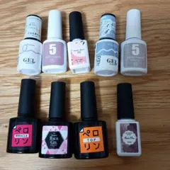 ジェルネイル九本セット　ペロリン、マグネットネイルなど