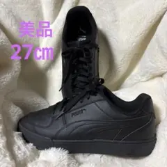 PUMA 美品！ブラック リボン付きハイカットスニーカー インヒール PUMA ハイカットスニーカー ブラック リボン - メルカリ