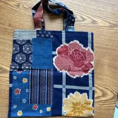 手作り和柄布エコバッグ
