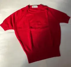 スメドレー　JOHN SMEDLEY 半袖セーター 赤