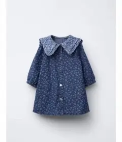 ZARA ベビー 新品 フラワープリントデニムワンピース 104 花柄