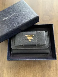 PRADAプラダ　キーケース　ブラック　SAFFIANO FIOCCO ジャンク