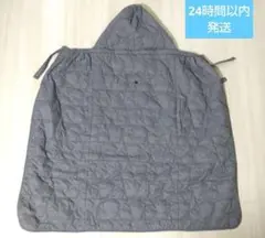 ★美品★ユニクロ　ライトウォームパデット 2way ブランケットケープ　グレー