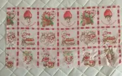 はぎれ　ストロベリーショートケーキ　ピンク　布幅約50cm×30cm位