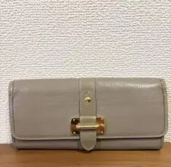 新品 М.U.L.ロングウォレット 長財布 キルティング グレージュ - メルカリ