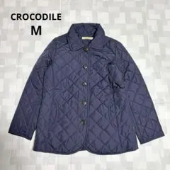 クロコダイル キルティングジャケット ネイビー M 上品 軽量 アウター