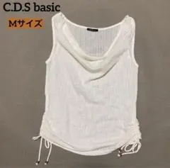 【訳あり】C.D.S basic レディース　ノースリーブ　オフホワイト　M