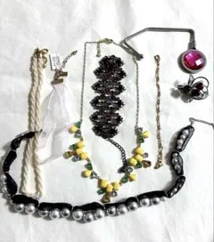 【セット】【お買い得】アクセサリー パール ブレスレットネックレス