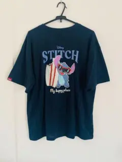 新品 ディズニー スティッチ メンズ Tシャツ 半袖トップス LL ネイビーのサムネイル