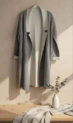 【中古♥美品】niko and... ロングカーディガン アイボリー レディース