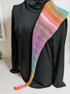 手編みニットスカーフ