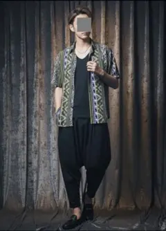 90年代古着 パイソン幾何学パターンシャツ 廃盤 archive 90s