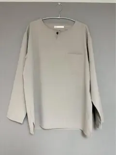 ikka メンズ 長袖カットソー ベージュ Lサイズ