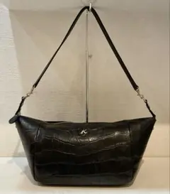 【美品】Kitamura K2 クロコ型押しレザー　ワンショルダー　トートバッグ