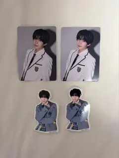 長尾謙杜 HARD WORK ファミクラ盤 通常盤 特典 トレカ シール セット