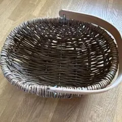籐製ガーデニングバスケット 木製ハンドル付き