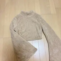 SHEIN MOD ベージュ クロップドタートルネック S