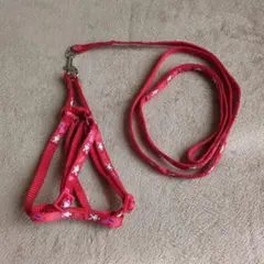 新品未使用！うさぎ柄ペット用ハーネスリードセット