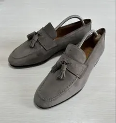 チ*ズ様 バーウィック　グレー スエード タッセルローファー　40