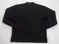 UNIQLO U ブラッシュドジャージーモックネックTシャツ M 黒